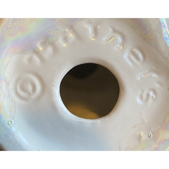 Vintage Arnel Nativity Set Glazed Ceramic Iridescent White Christmas Crèch ‘75 - Picture 12 of 12